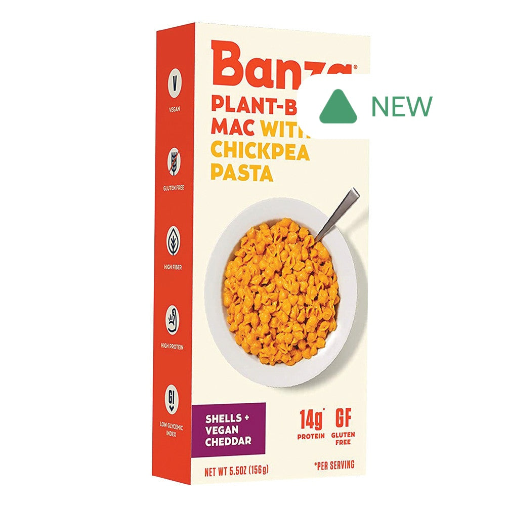 Wholesale Banza Mac & Vegan Cheddar Chickpea Pasta Shells 5.5 Oz Box- Bulk