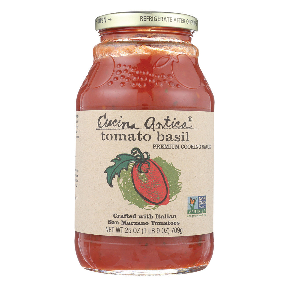 Wholesale Cucina Antica Tomato Basil Sauce 25 Oz Jar- Bulk