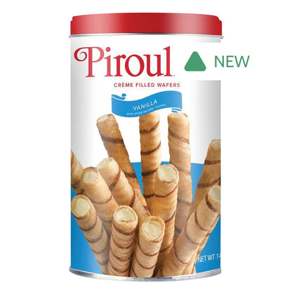 Wholesale De Beukelaer Pirouline Vanilla Creme Wafers 14.1 Oz Tin- Bulk