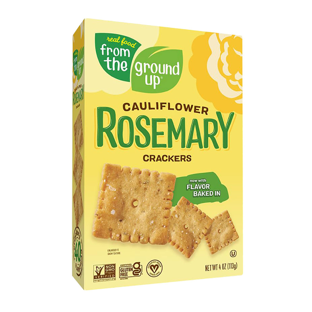 Wholesale From The Ground Up Cauliflower Rosemary Crackers 4 Oz Box- Bulk
