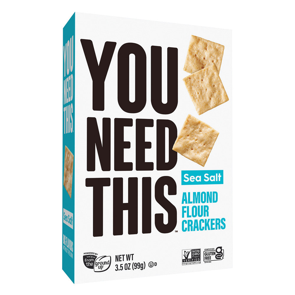 Wholesale From The Ground Up You Need This Sea Salt Almond Flour Crackers 3.5 Oz Box- Bulk
