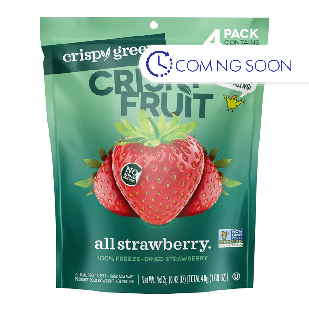 Wholesale Crispy Green All Strawberry Crispy Fruit 1.69 Oz Pouch- Bulk
