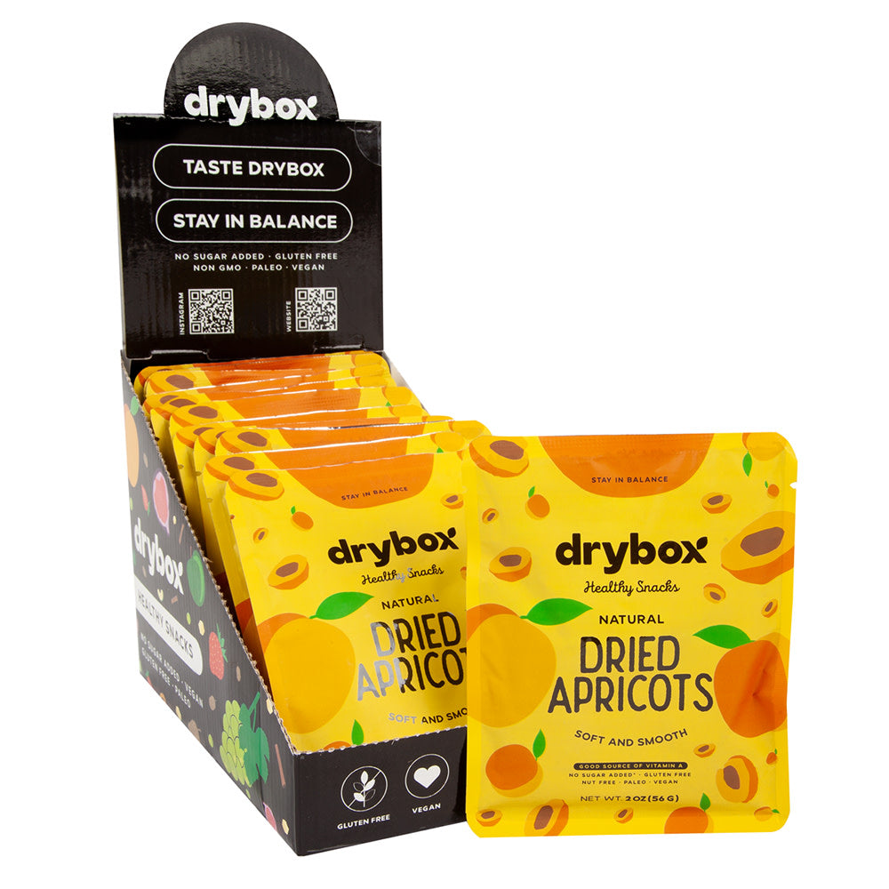 Wholesale Drybox Dried Apricots 2 Oz Bag- Bulk