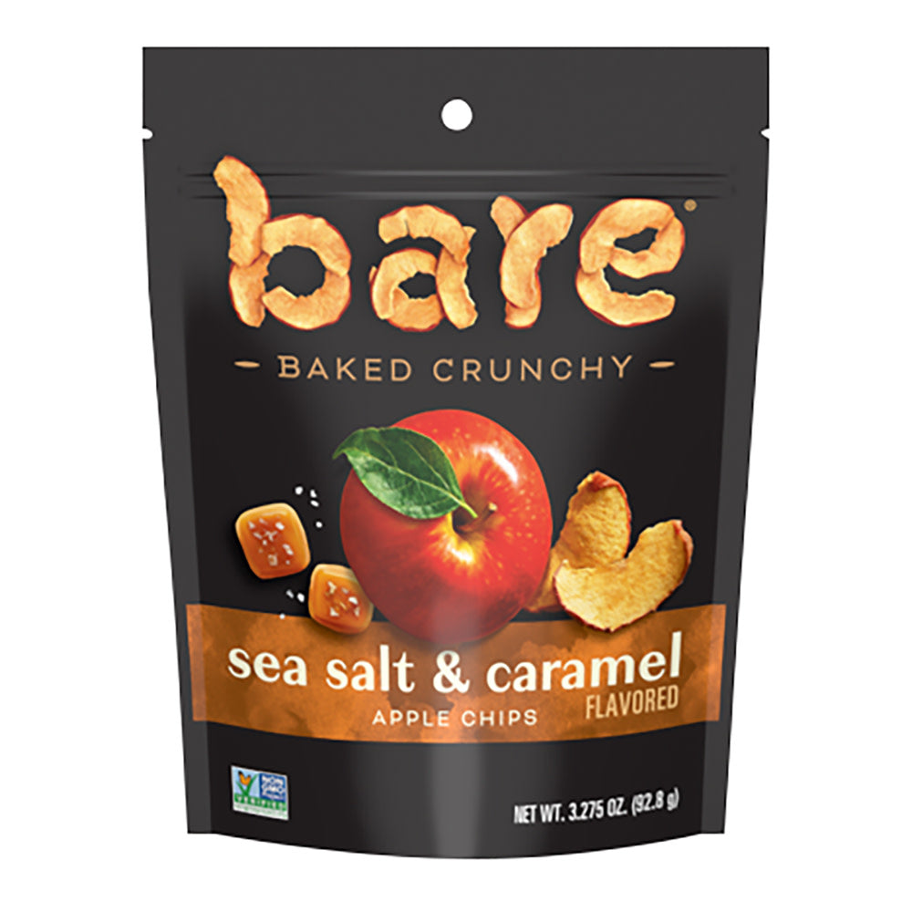 Wholesale Bare Sea Salt & Caramel Apple Chips 3.275 Oz Pouch- Bulk