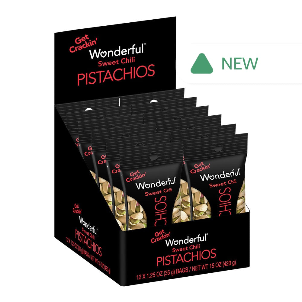 Wholesale Wonderful Sweet Chili Pistachios 1.25 Oz Peg Bag- Bulk