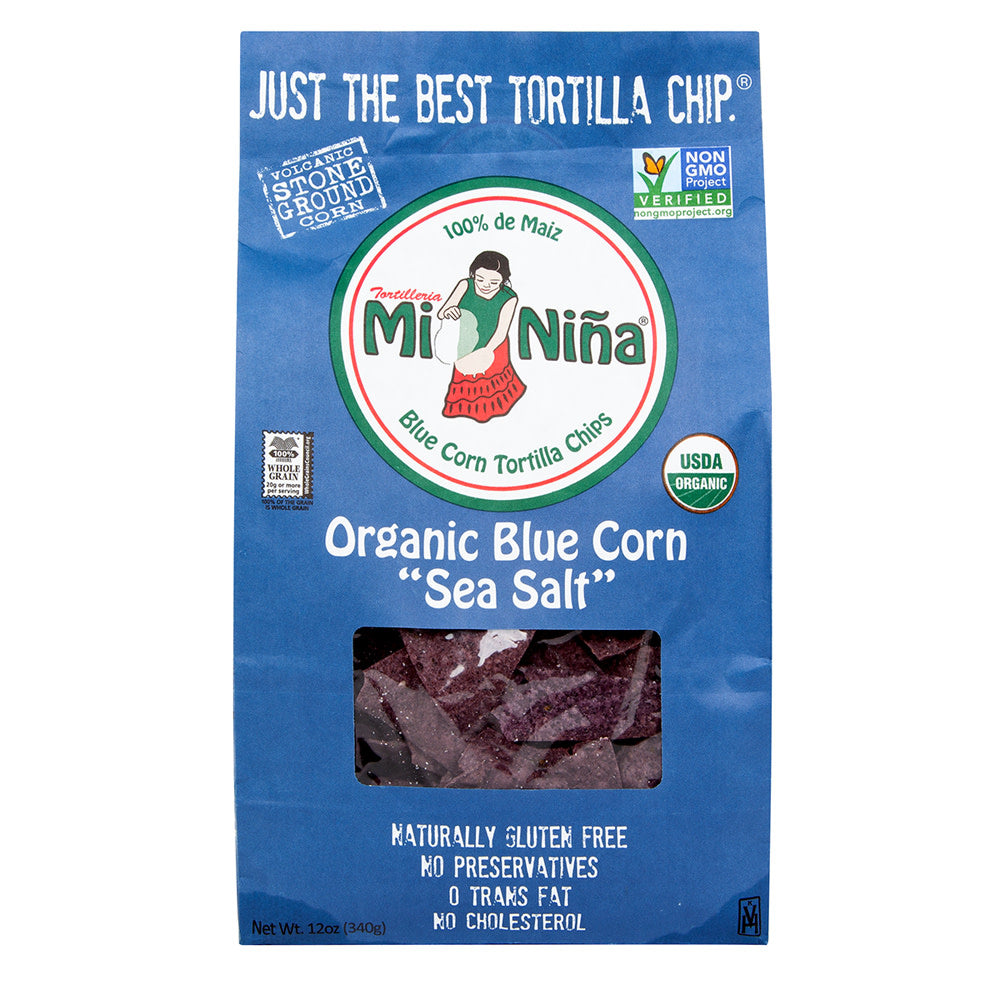 Wholesale Mi Nina Blue Corn Tortilla Chips 12 Oz Bag- Bulk