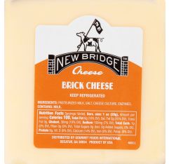 Wholesale New Bridge Brick Cheese Cuts 10 Lb- Bulk