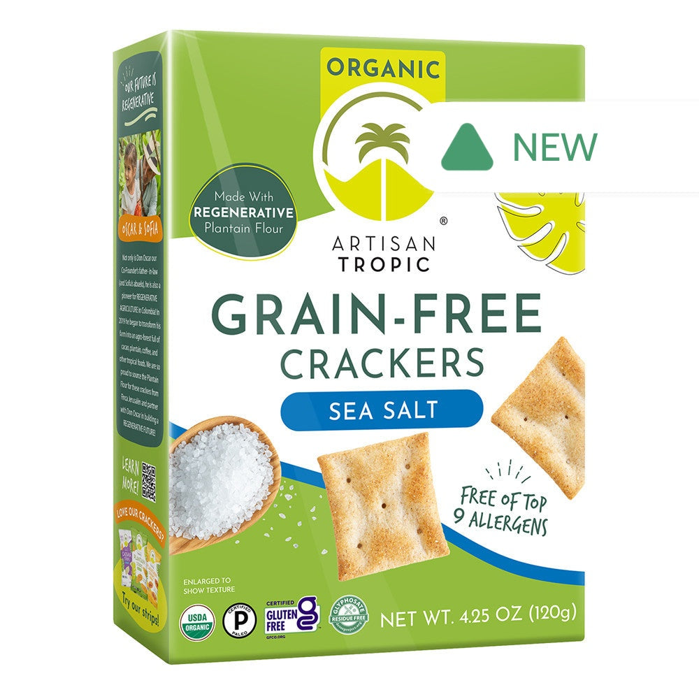 Wholesale Artisan Tropic Crackers Sea Salt 4.25 Oz Box- Bulk