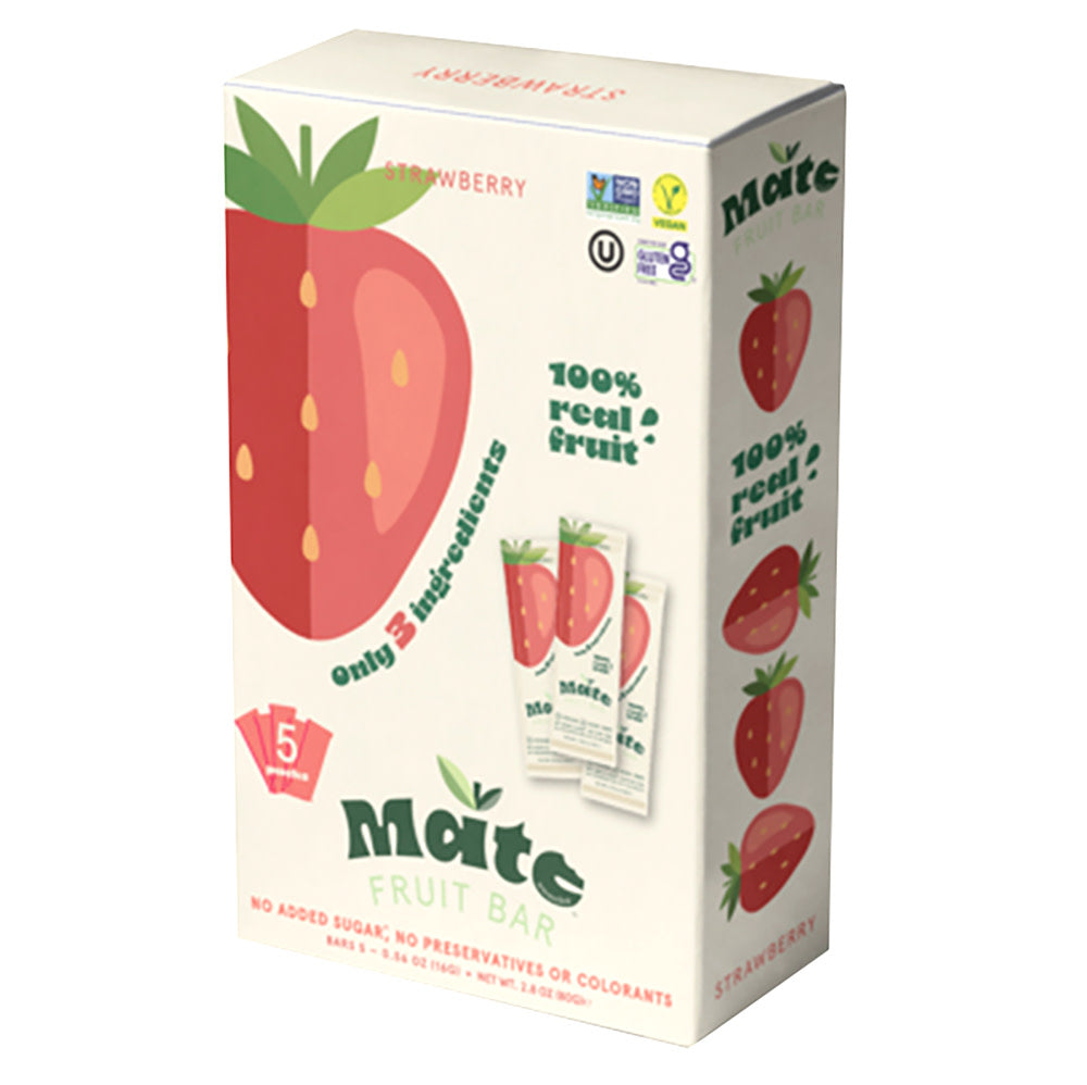 Wholesale Mate Fruit Bar - Strawberry (5Ct) - 2.8Oz- Bulk