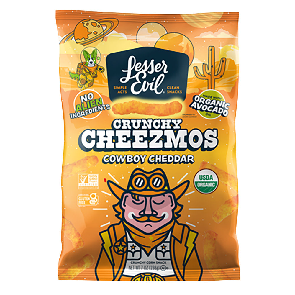 Wholesale Lesser Evil - Cheezmos - Cowboy Cheddar - 7Oz- Bulk