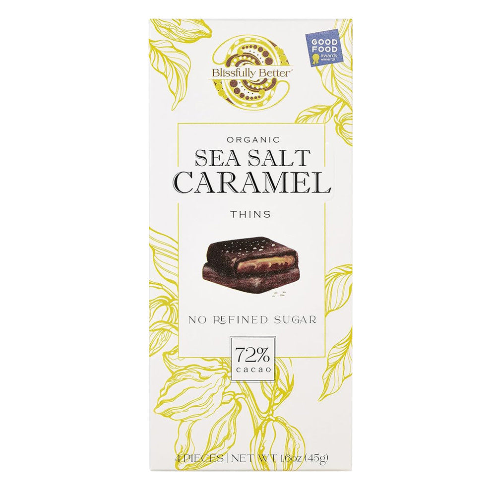 Wholesale Blissfully Better Sea Salt Caramel Thins 1.6 Oz- Bulk