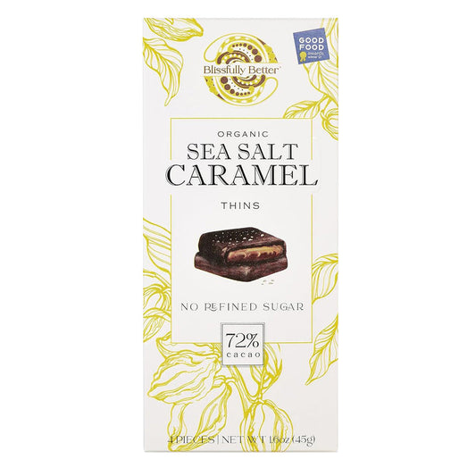 Wholesale Blissfully Better Sea Salt Caramel Thins 1.6 Oz- Bulk