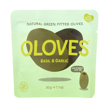 Wholesale Oloves - Pitted Grn Olives Basil/Garlic - 1.1Oz- Bulk