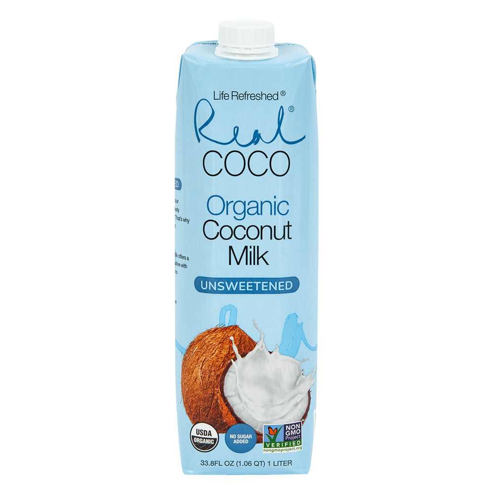 Wholesale Real Coco Organic Coconut Milk 33.8 Oz Tetra Pack- Bulk