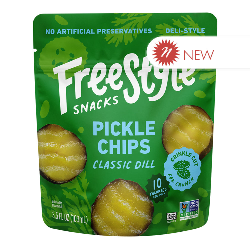 Wholesale Freestyle Snacks - Classic Pckl Dill Chips - 3.5Oz- Bulk