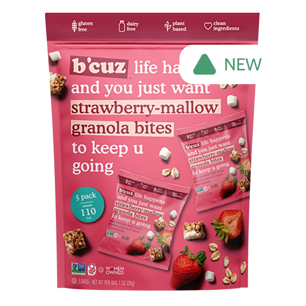Wholesale B'Cuz Strawberry-Mallow Granola Bites Multipack 5 Oz Pouch- Bulk