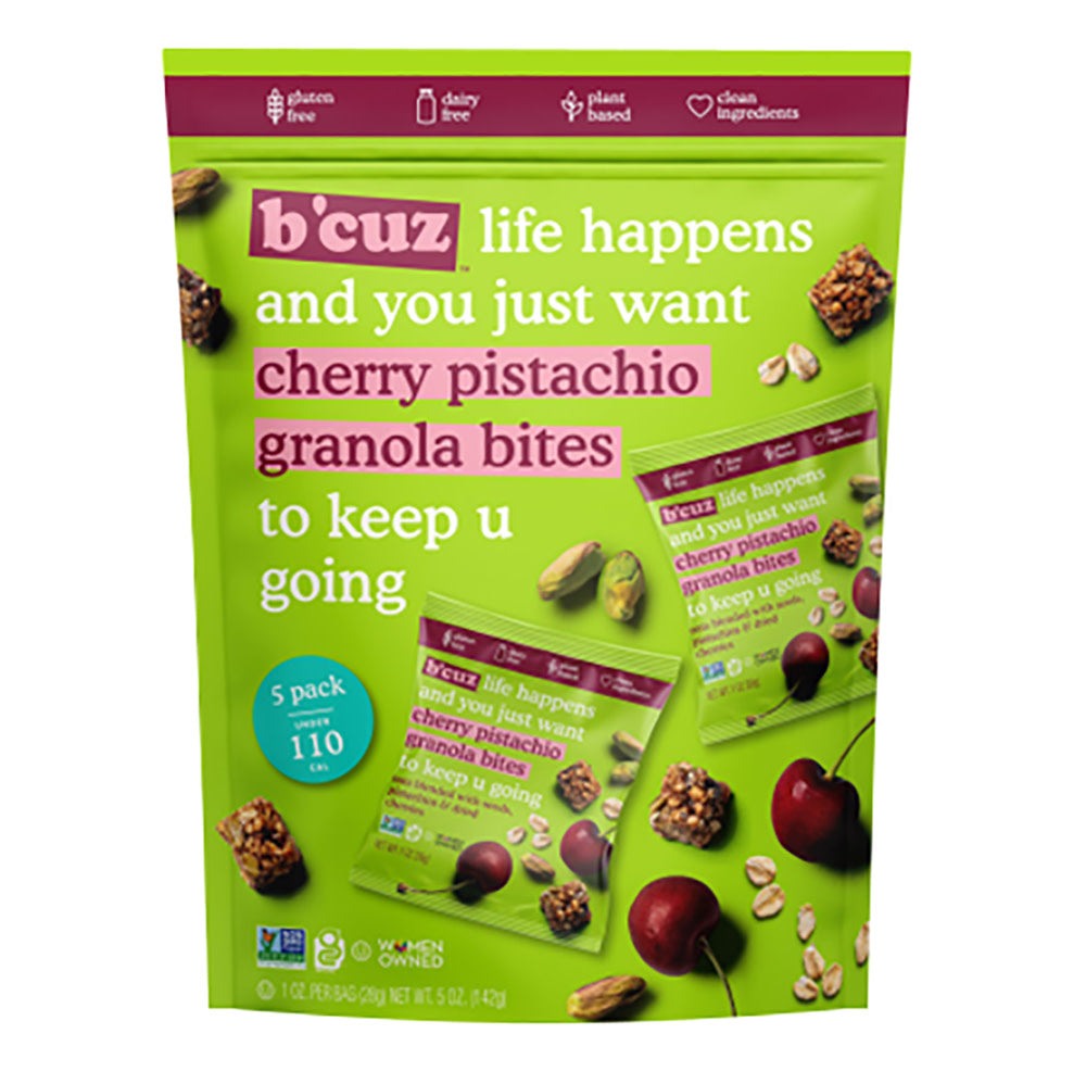 Wholesale B'Cuz Cherry Pistachio Granola Bites Multipack 5 Oz Pouch- Bulk
