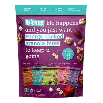Wholesale B'Cuz Energy Packed Granola Bites Variety Multipack 5 Oz Pouch- Bulk