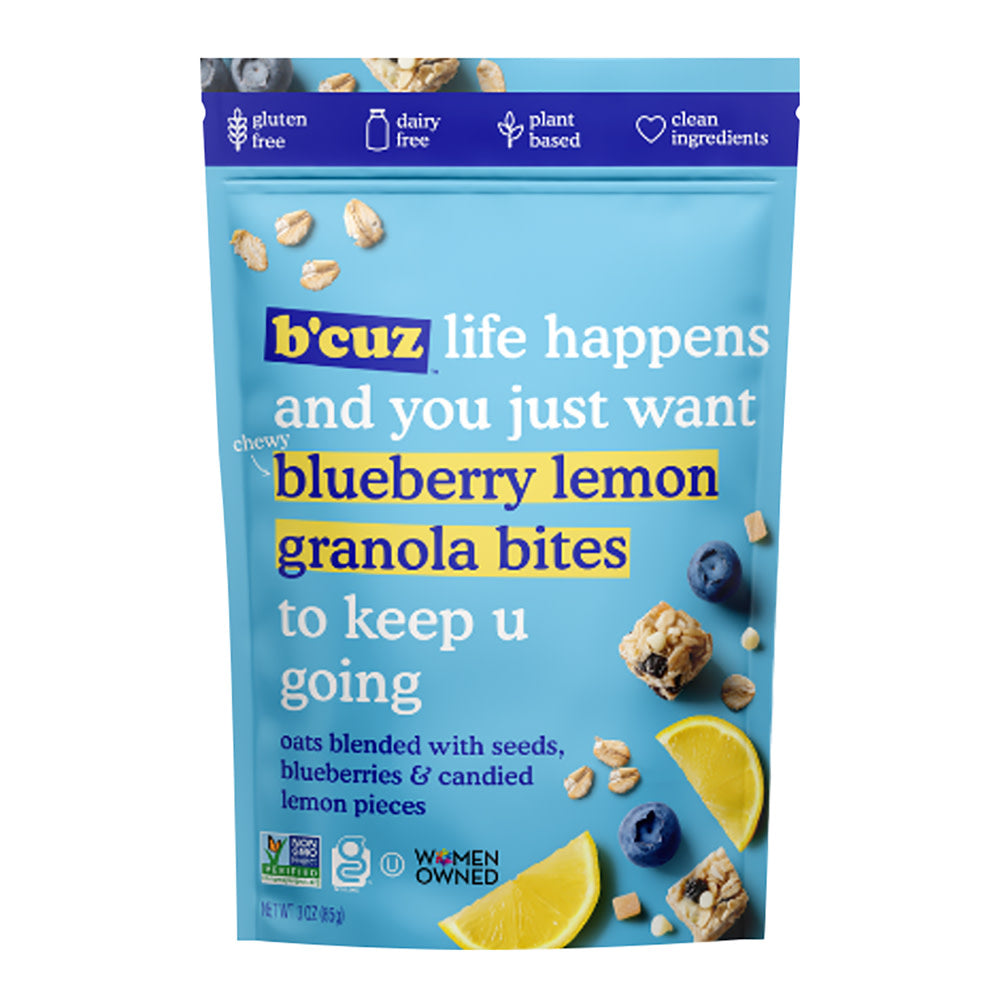 Wholesale B'Cuz Blueberry Lemon Granola Bites 3 Oz Pouch- Bulk