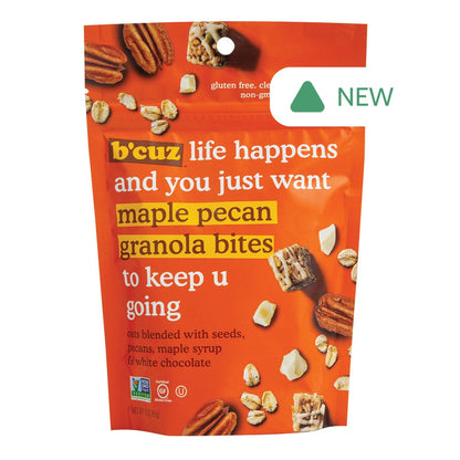 Wholesale B'Cuz Granola Bites Maple Pecan 3 Oz Pouch- Bulk
