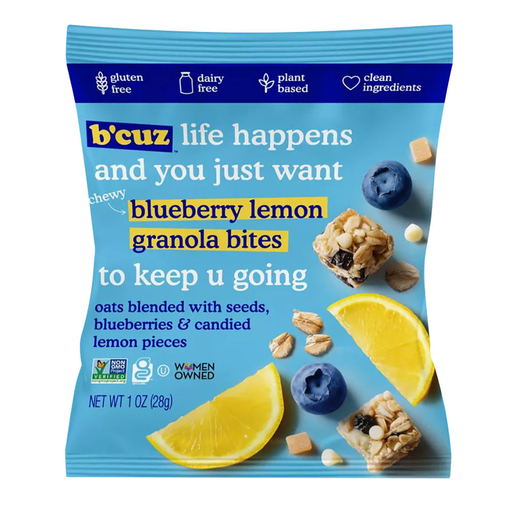 Wholesale B'Cuz Blueberry Lemon Granola Bites 1 Oz Bag- Bulk