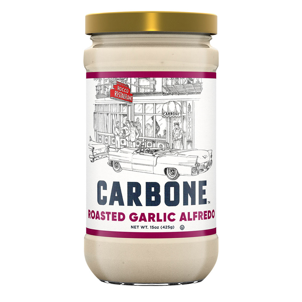 Wholesale Carbone Roasted Garlic Alfredo Sauce 15 Oz Jar- Bulk