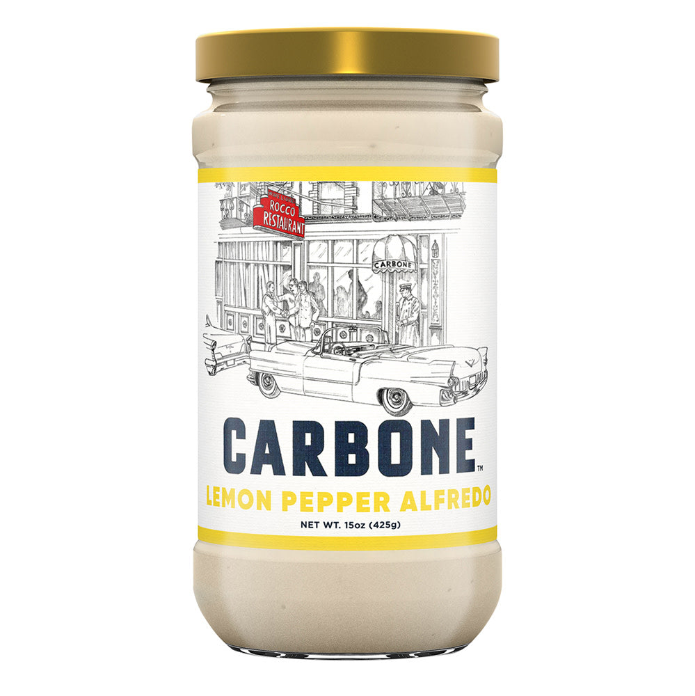 Wholesale Carbone Lemon Pepper Alfredo Sauce 15 Oz Jar- Bulk