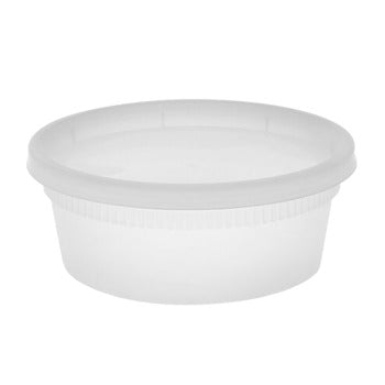 Wholesale Dix Farms 8 Oz Container with Clear Lid- Bulk