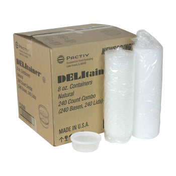Wholesale Dix Farms 8 Oz Container with Clear Lid- Bulk