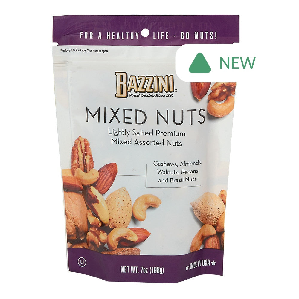 Wholesale Bazzini Salted Mixed Nuts 7 Oz Pouch- Bulk