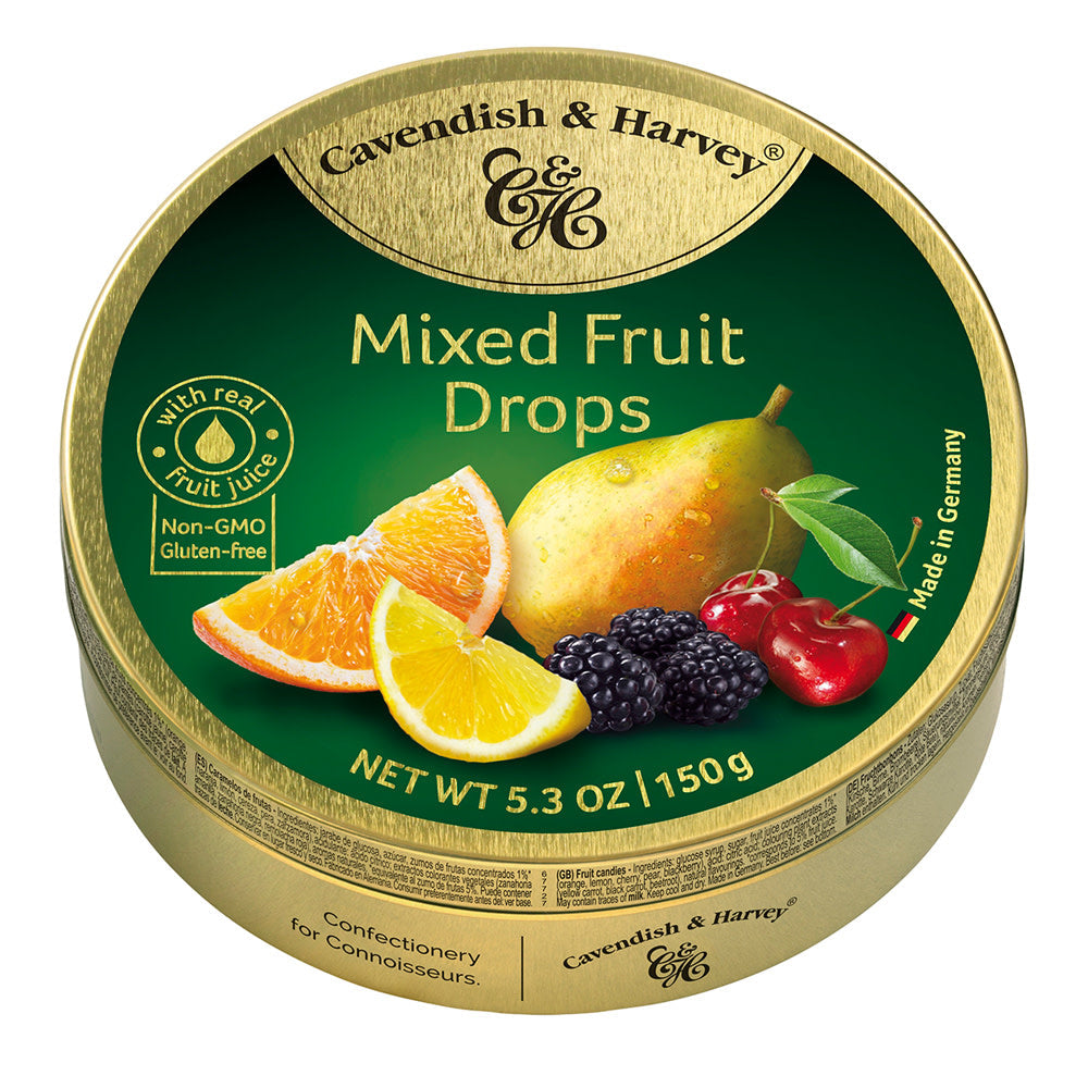 Wholesale Cavendish & Harvey Mixed Fruit Drops 5.3 Oz Tin- Bulk
