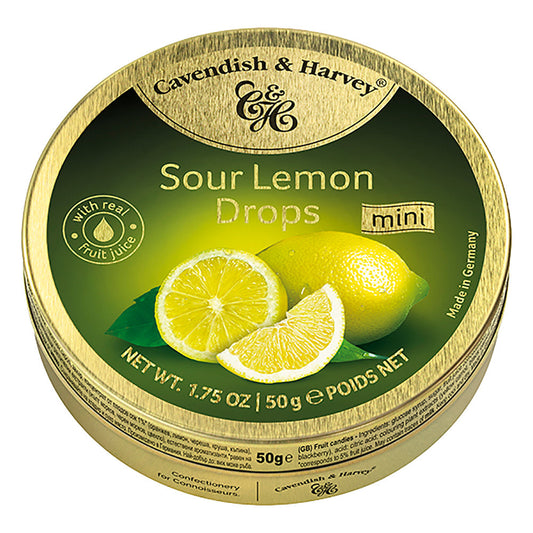 Wholesale Cavendish & Harvey Sour Lemon Drops 1.75 Oz Tin- Bulk