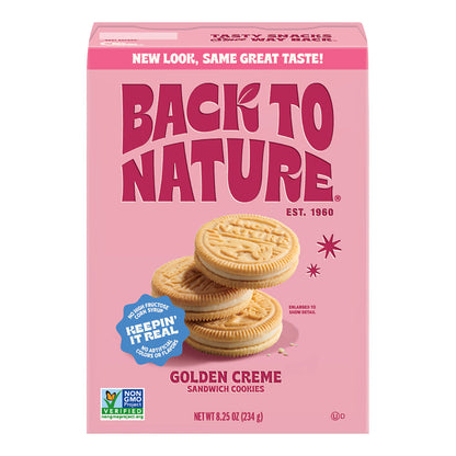 Wholesale Back To Nature Golden Creme Sandwich Cookie 8.25 Oz Box- Bulk