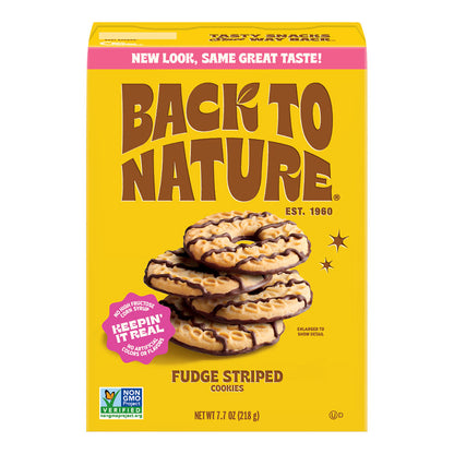 Wholesale Back To Nature Fudge Striped Cookies 7.7 Oz Box- Bulk