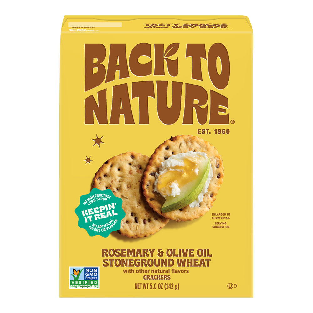 Wholesale Back To Nature Rosemary & Olive Oil Cracker 5 Oz Box- Bulk