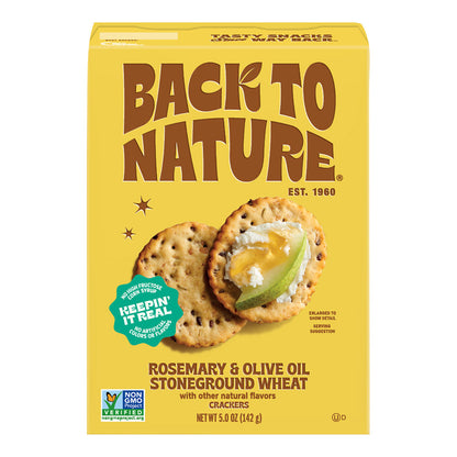 Wholesale Back To Nature Rosemary & Olive Oil Cracker 5 Oz Box- Bulk