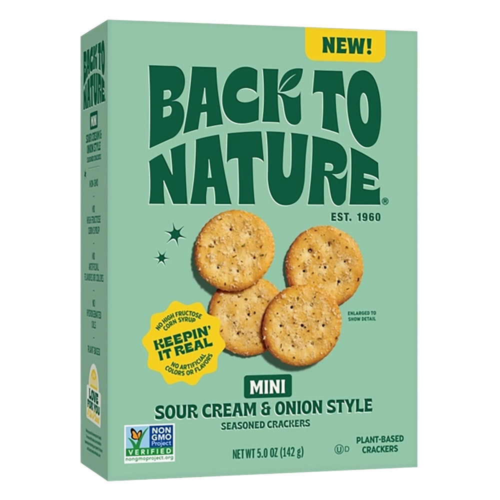 Wholesale Back To Nature - Sour Cream &Onion Mini Crack - 5Oz- Bulk