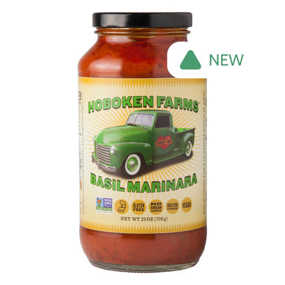 Wholesale Hoboken Farms Basil Marinara Sauce 25 Oz Jar- Bulk
