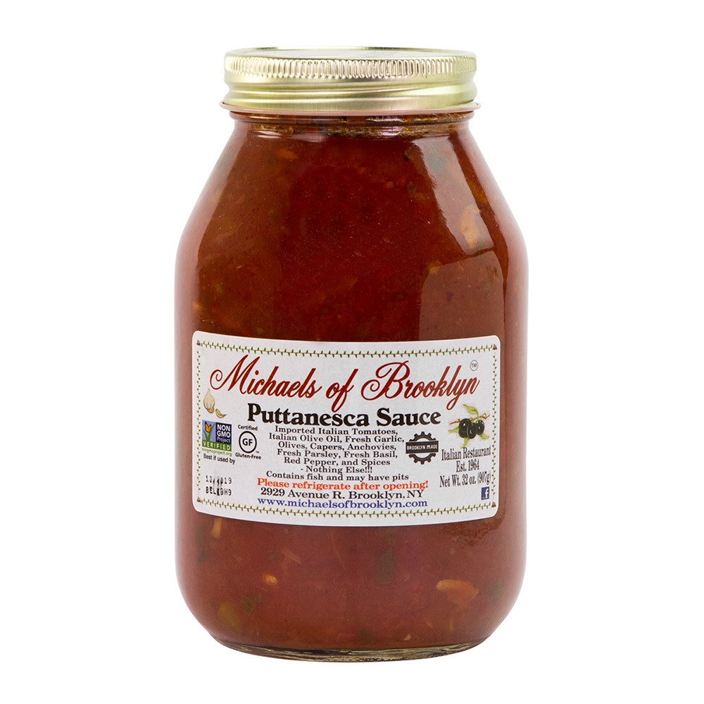 Wholesale Michaels Of Brooklyn Puttanesca Sauce 32 Oz Jar- Bulk