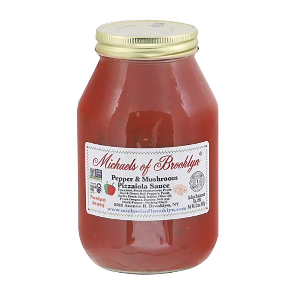 Wholesale Michael'S Of Brooklyn Pepper & Mushroom Pizzaiola 32 Oz Jar- Bulk
