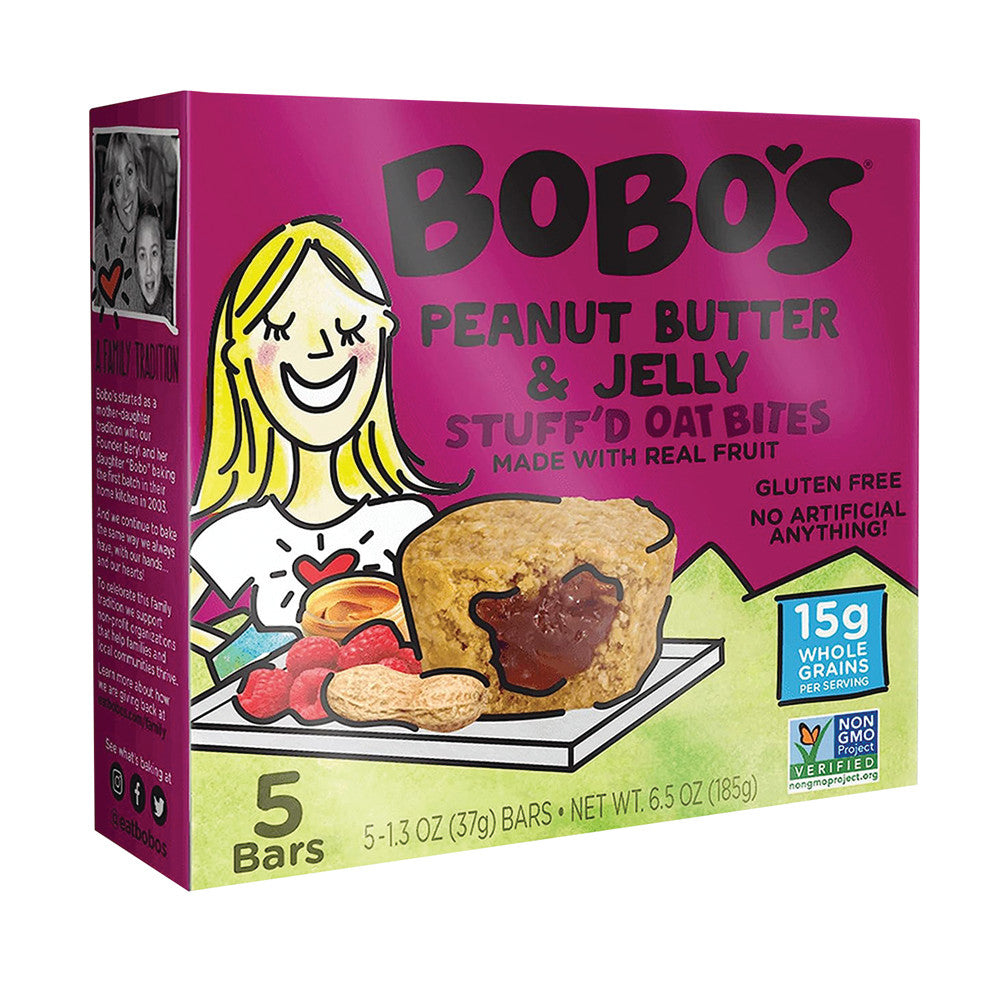 Wholesale Bobo'S Peanut Butter & Jelly Stuff'D Oat Bites 6.5 Oz Box- Bulk