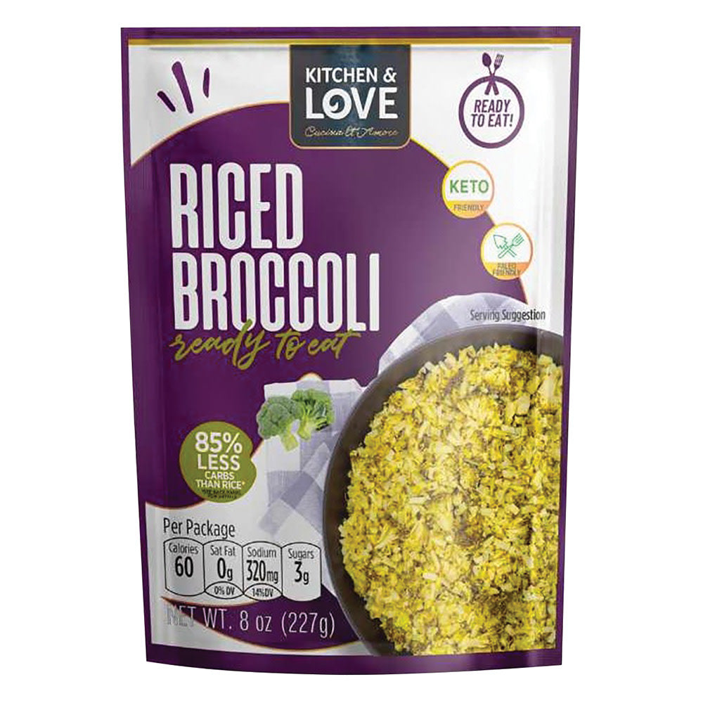 Wholesale Kitchen & Love Riced Broccoli 8 Oz Pouch- Bulk