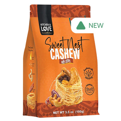 Wholesale Kitchen & Love Cashew & Dates Sweet Nests 3.5 Oz Bag- Bulk
