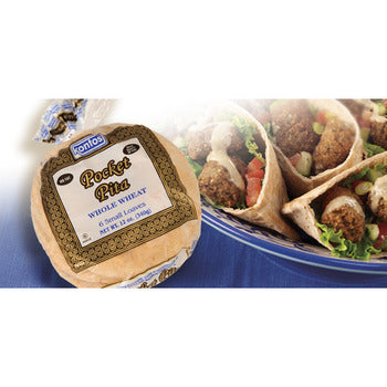 Wholesale Kontos 6" Whole-Wheat Pocket Pita- Bulk