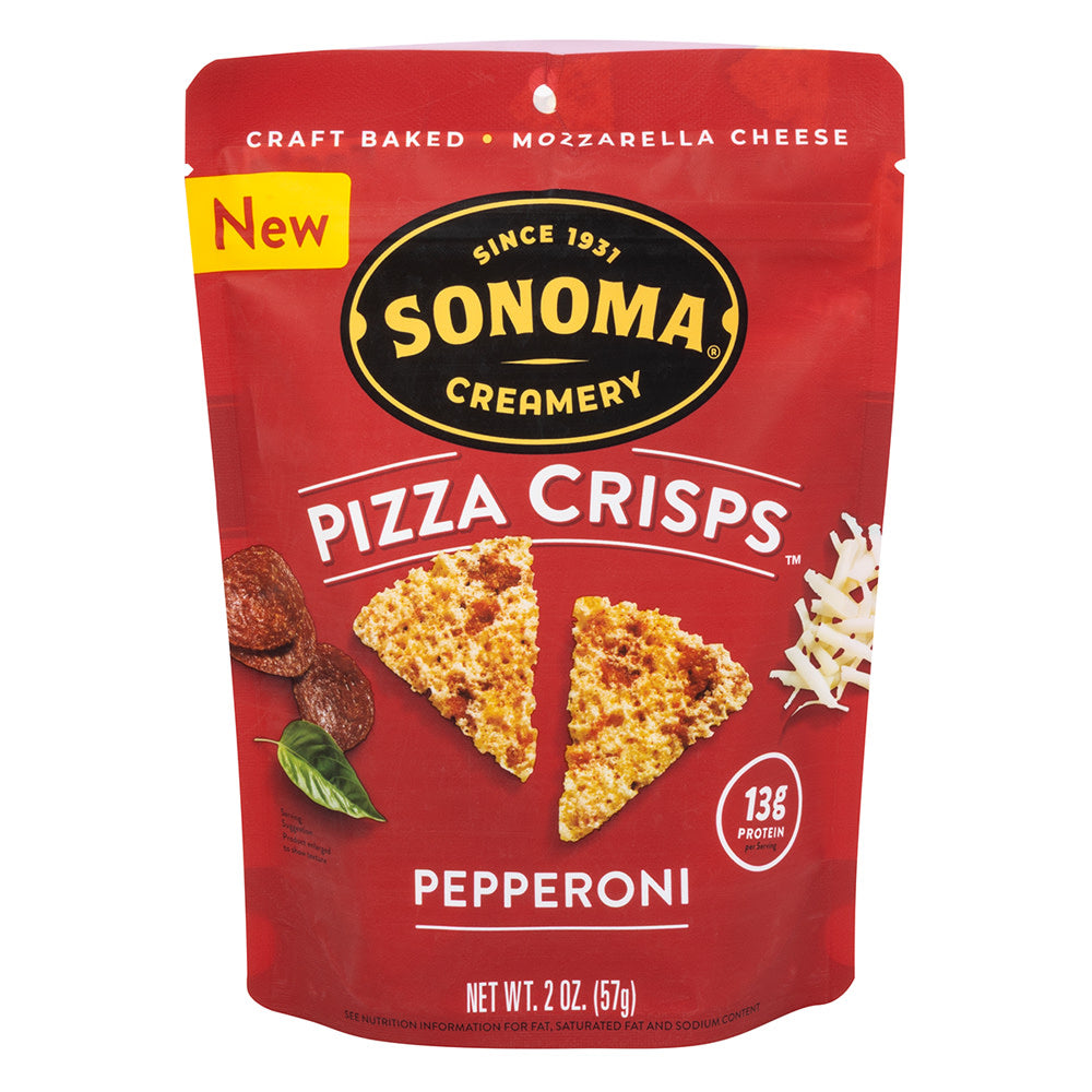 Wholesale Sonoma Creamery Pepperoni Pizza Crisps 2.25 Oz Bag- Bulk