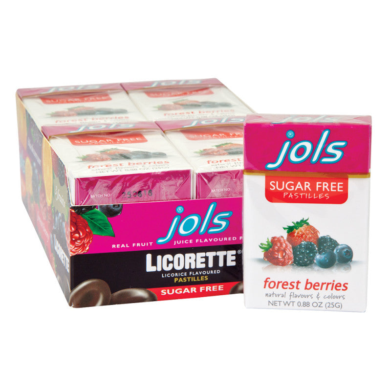 Wholesale Jols Sugar Free Forest Berries Licorette Pastille 0.88 Oz Box- Bulk