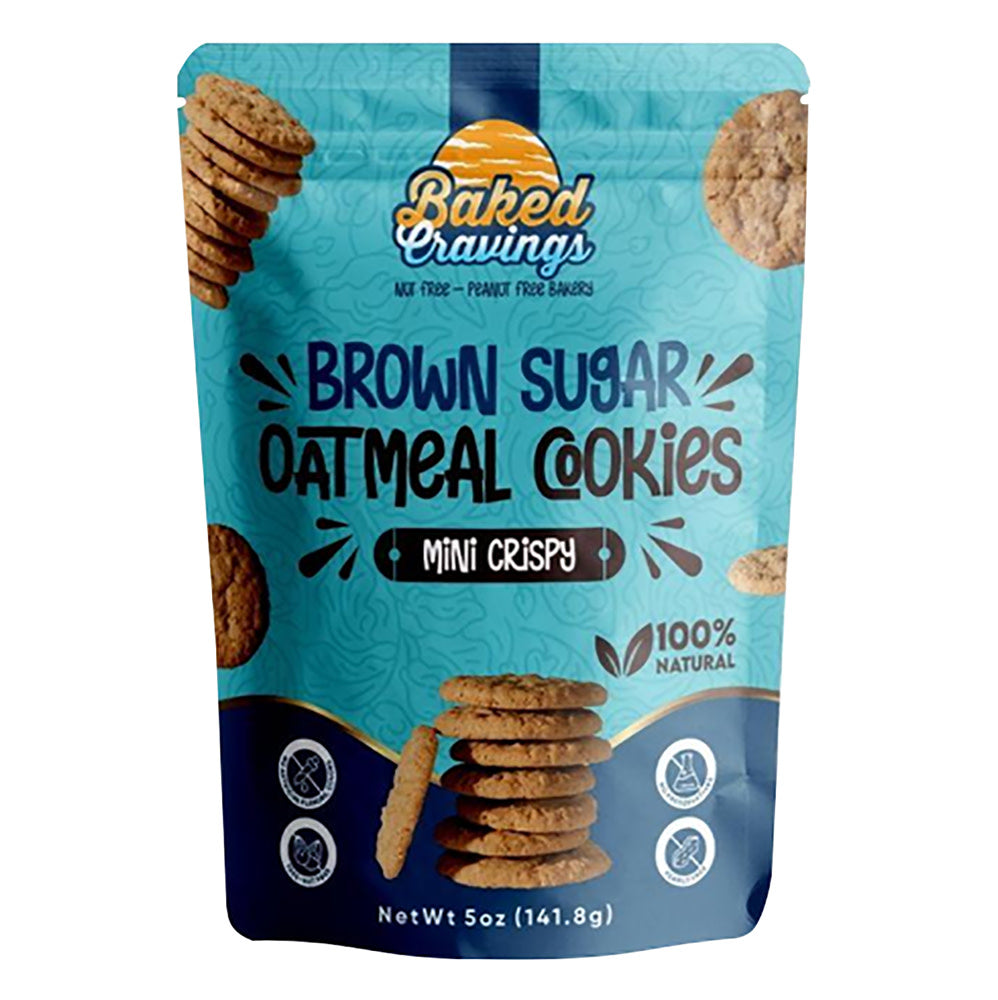 Wholesale Baked Cravings Mini Crispy Brown Sugar Cookies 5 Oz Bag- Bulk