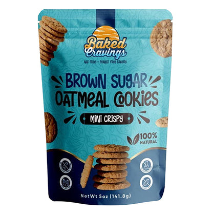 Wholesale Baked Cravings Mini Crispy Brown Sugar Cookies 5 Oz Bag- Bulk