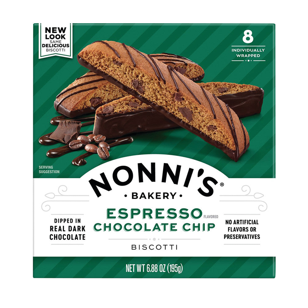 Wholesale Nonni'S Biscotti Espresso Chocolate Chip 6.88 Oz Box- Bulk