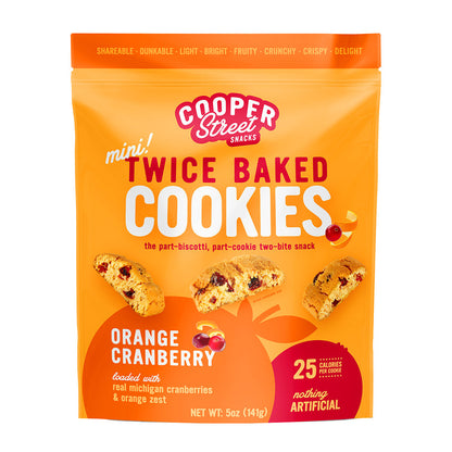 Wholesale Cooper Street Orange Cranberry Twice Baked Cookies 5 Oz Pouch- Bulk